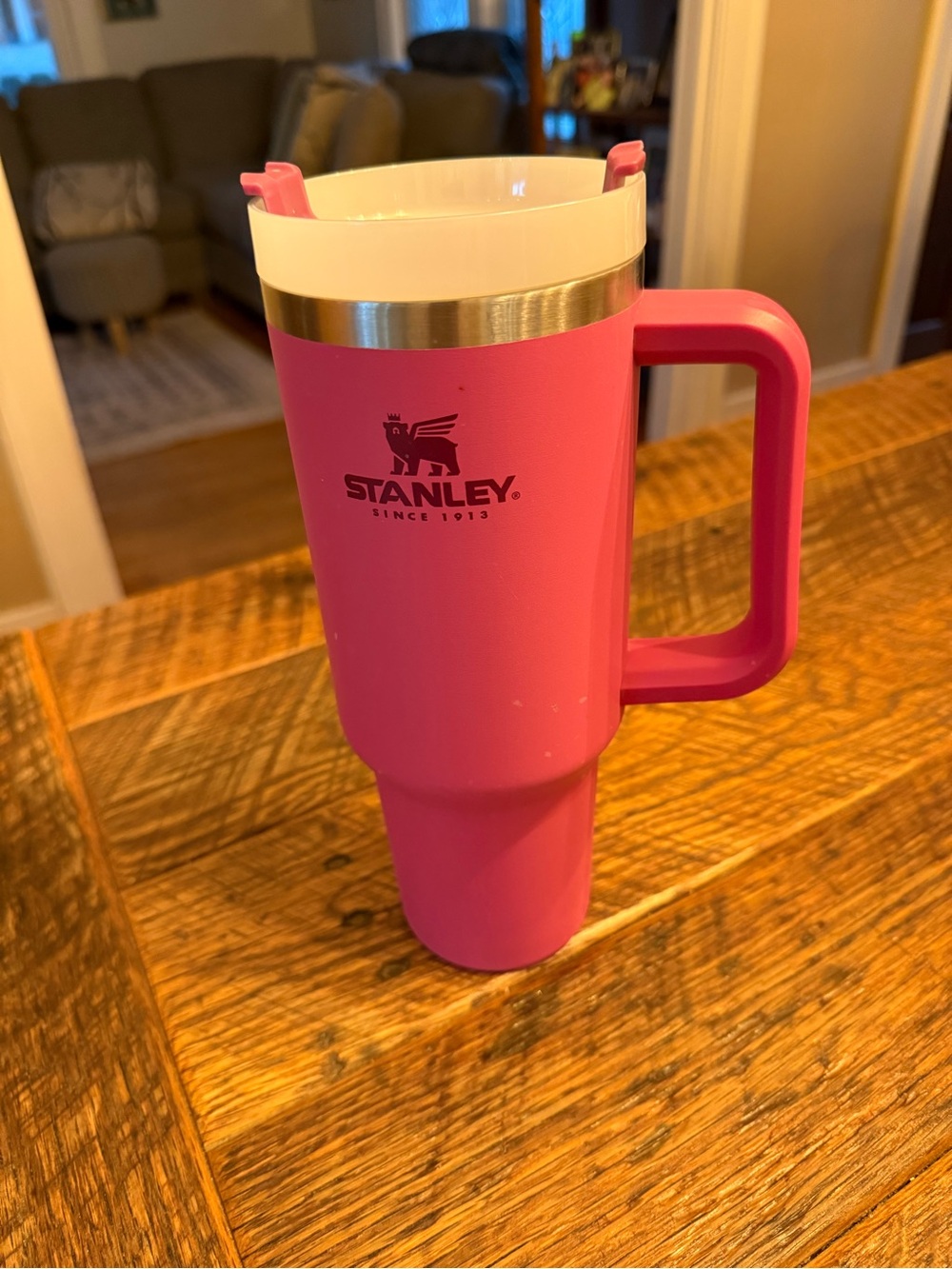 Stanley Hot Pink Travel Mug with Handle